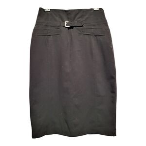 Worthington Black Pencil Skirt With Belt Festure Elegant Fit - Size 8